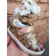 Кроссовки-туфли для девочки с цветочным рисунком