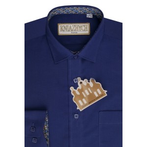 Детская рубашка Knyazhich для мальчика р.116-152 темно-синяя