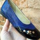 Кожаные туфли Fess для девочки синие 28-36 размеры